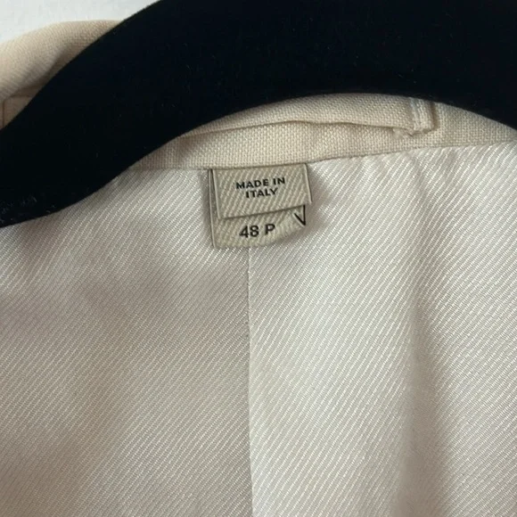 BURBERRY cream silk notch lapel sport coat 48R - Picture 8 of 9